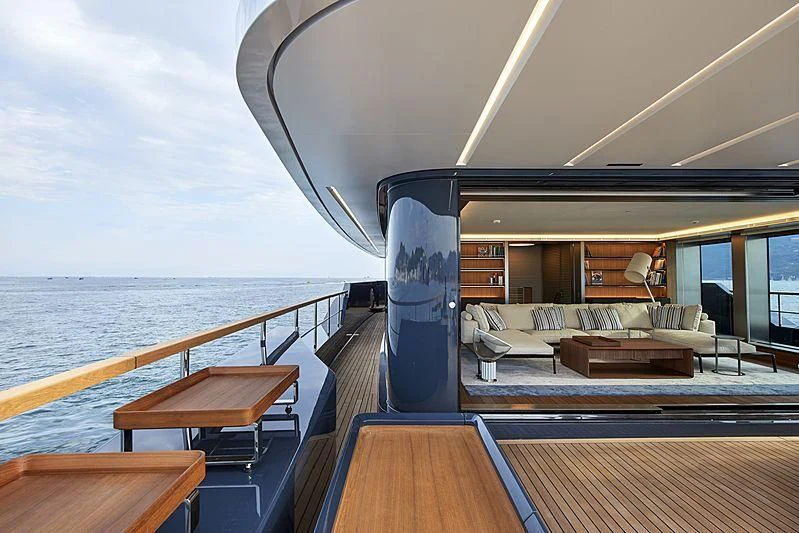 a boat on the water aboard OCEAN'S FOUR Yacht for Sale