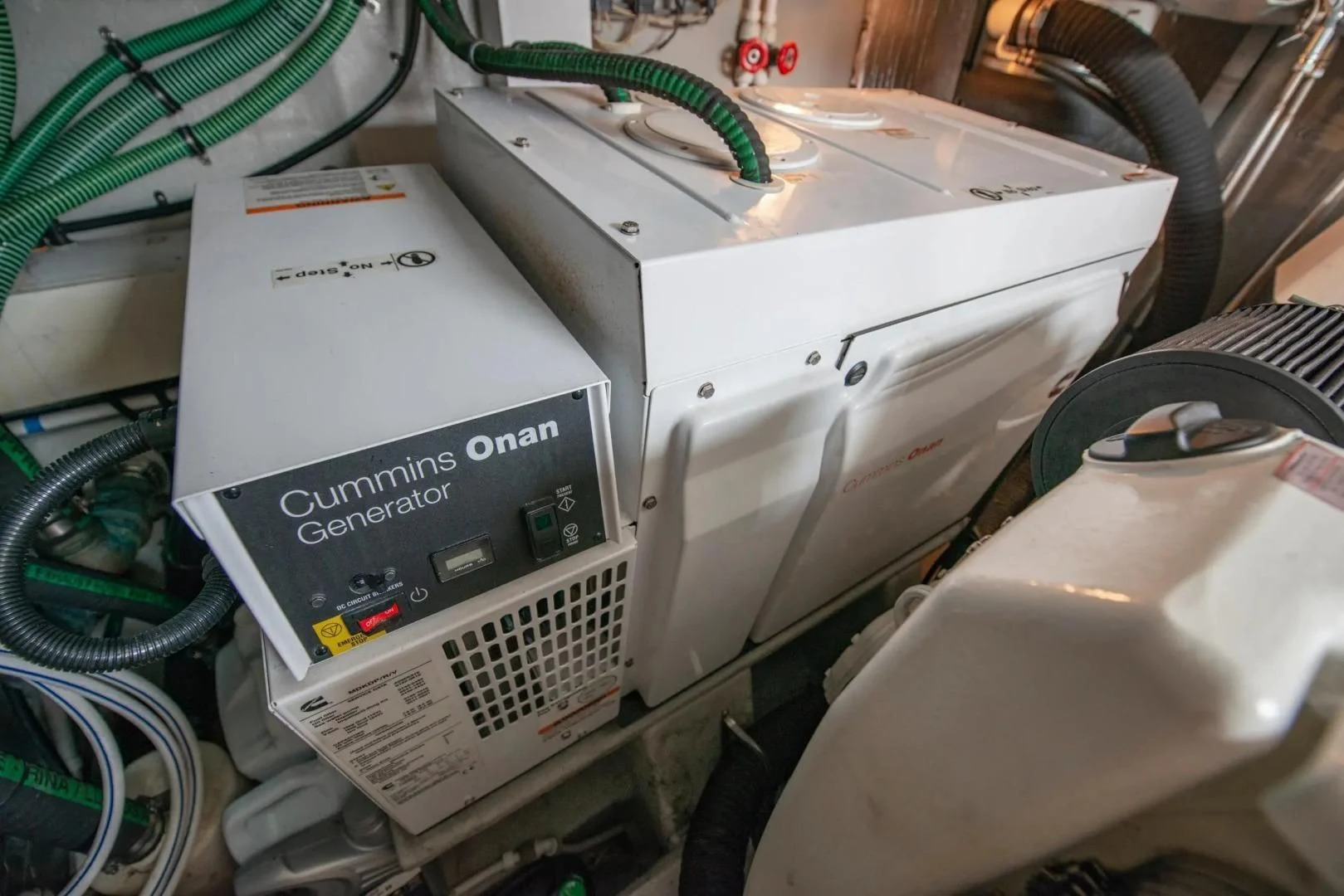a machine with a label aboard LIQUIDITY Yacht for Sale