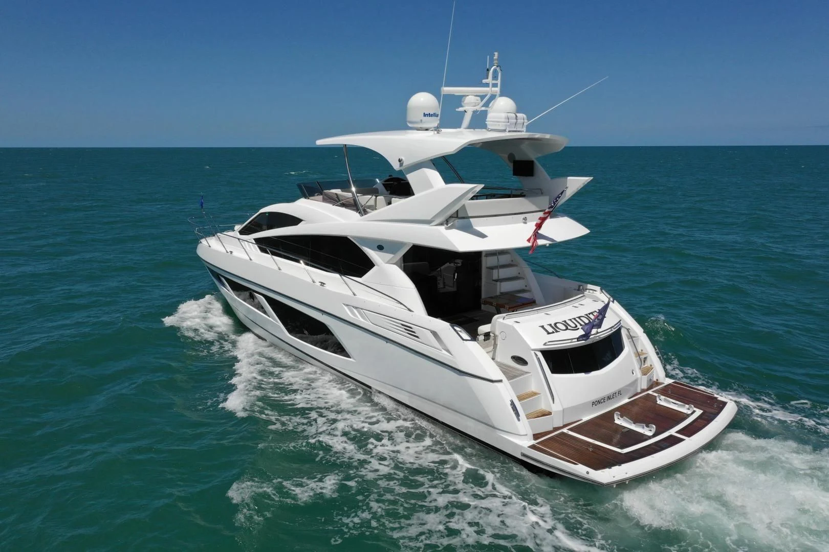 a boat on the water aboard LIQUIDITY Yacht for Sale