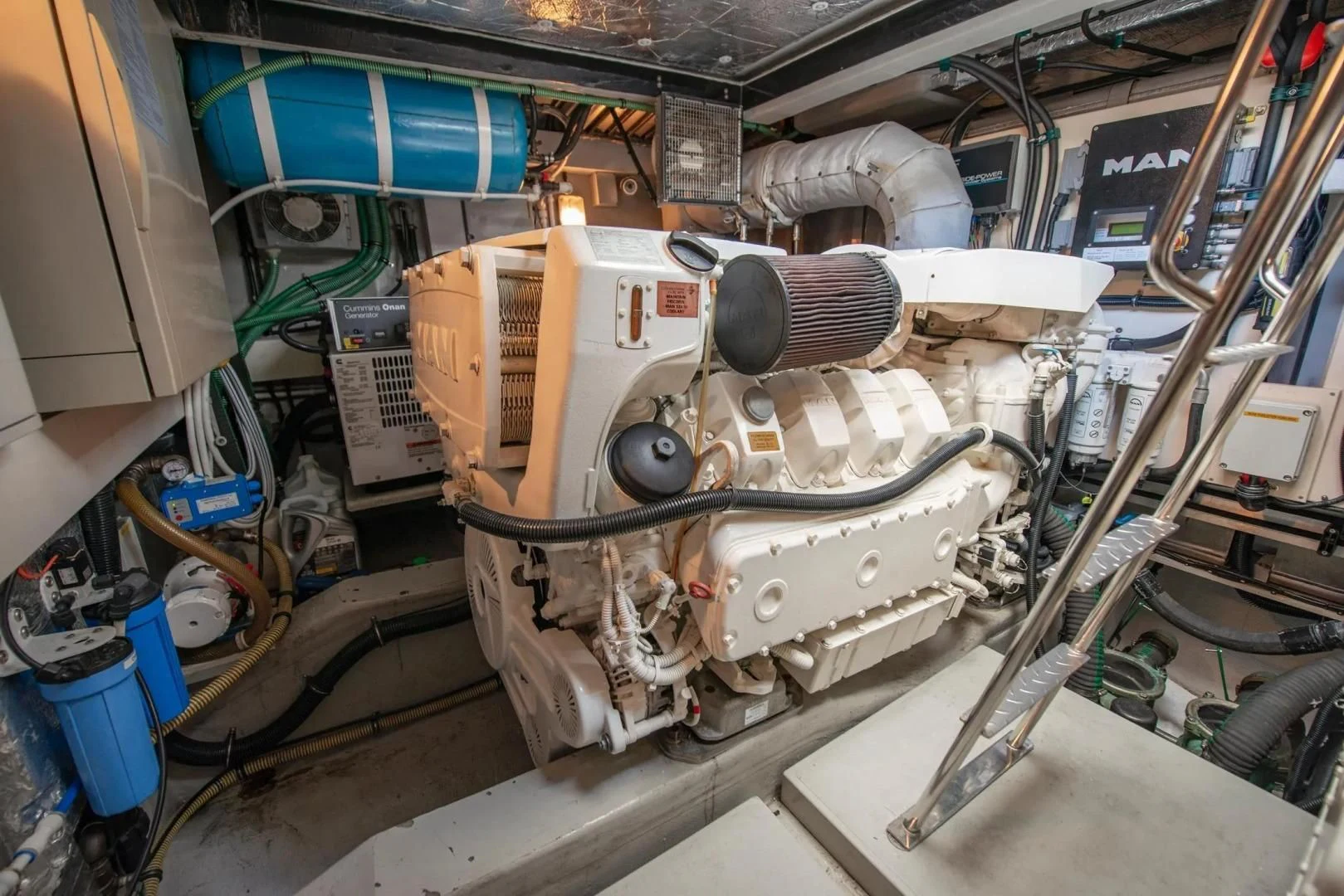 a machine with a large piece of equipment on it aboard LIQUIDITY Yacht for Sale