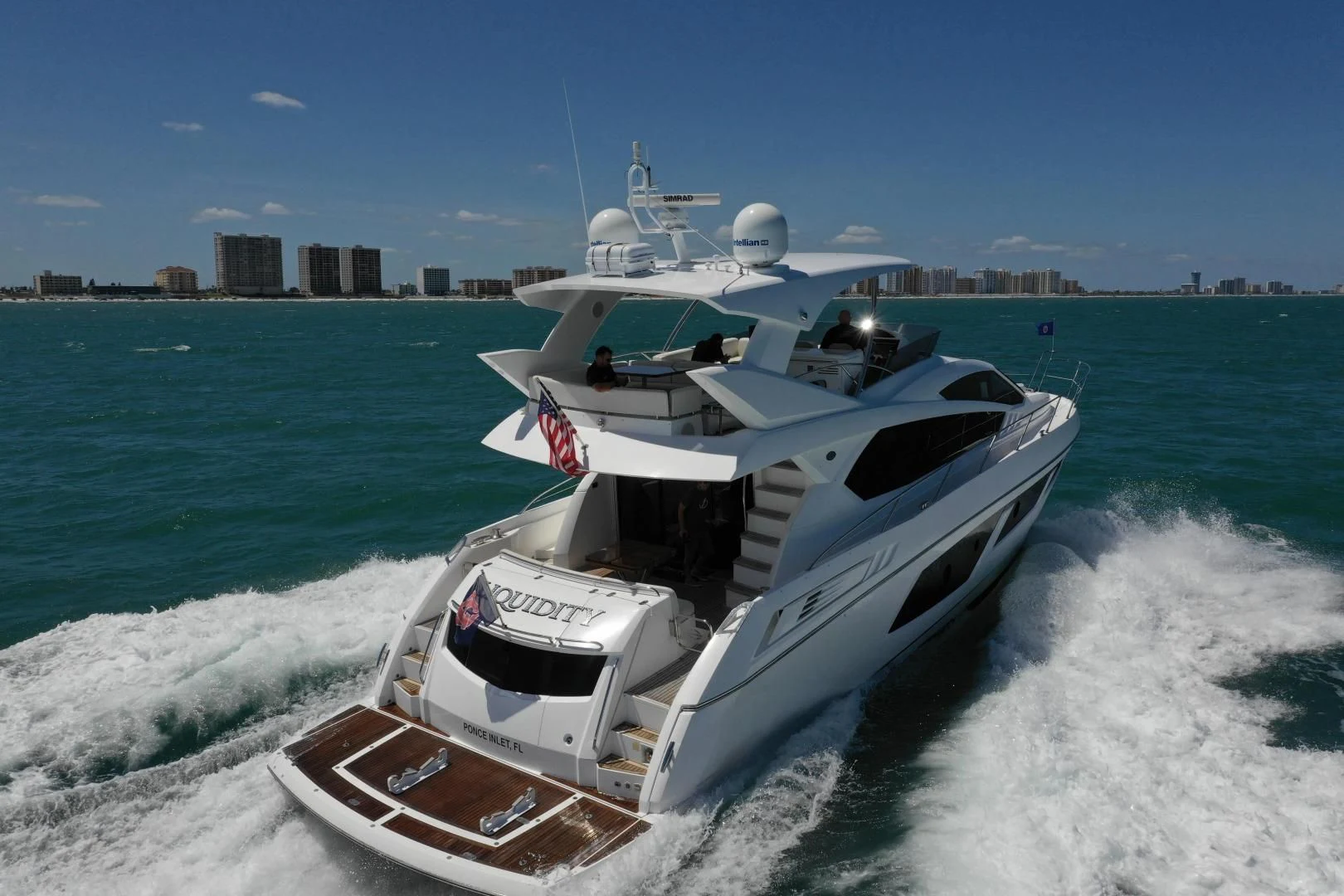 a boat on the water aboard LIQUIDITY Yacht for Sale