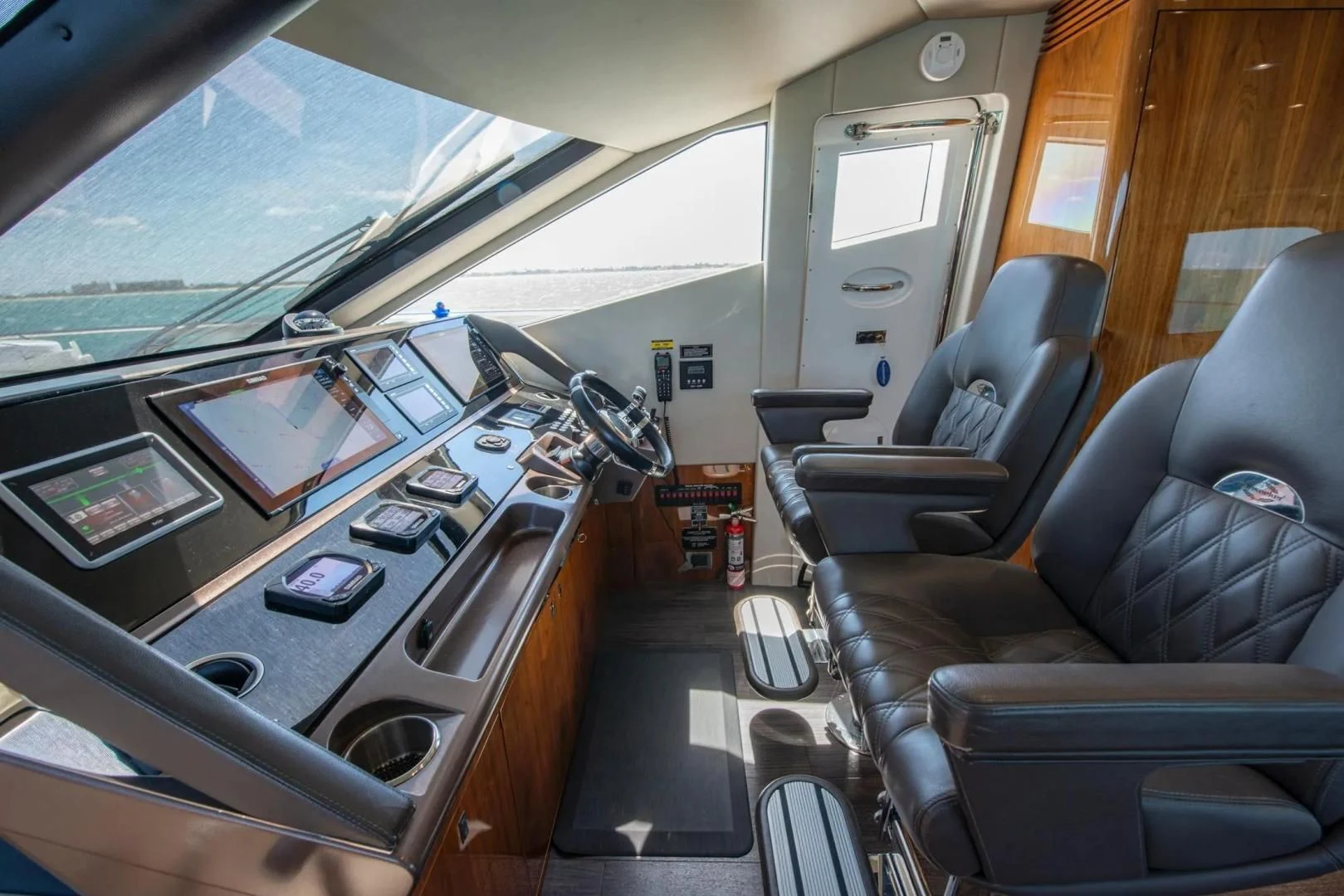 inside of a vehicle aboard LIQUIDITY Yacht for Sale