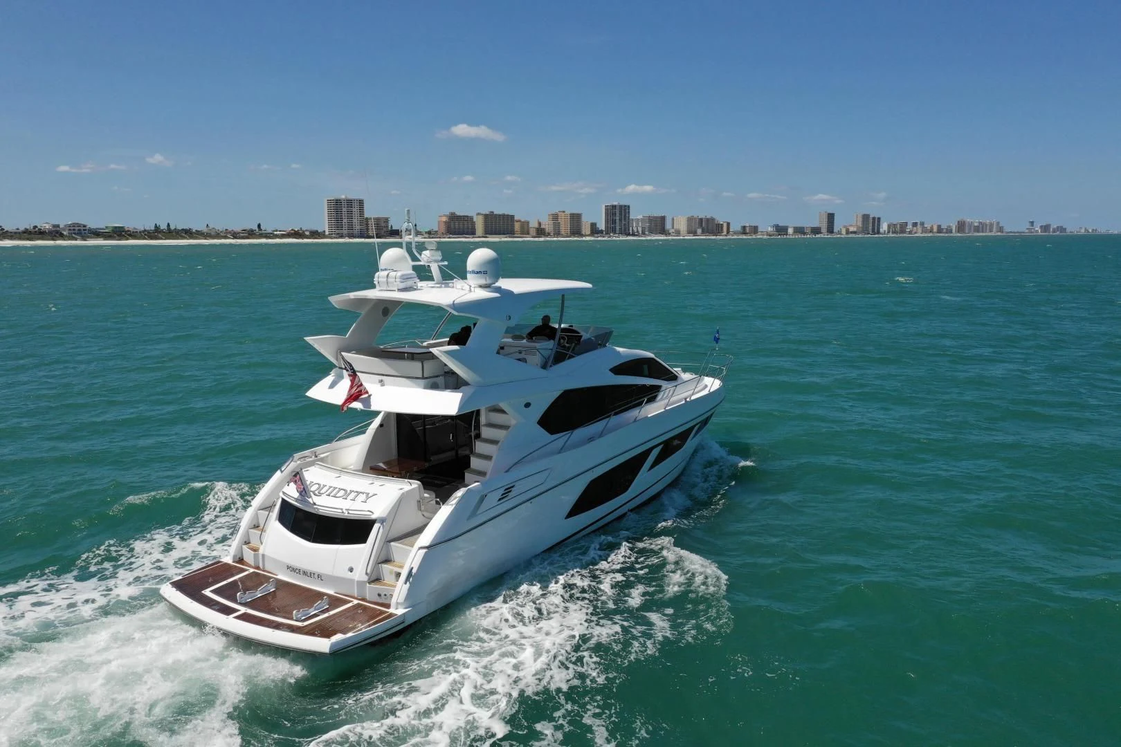 a boat on the water aboard LIQUIDITY Yacht for Sale