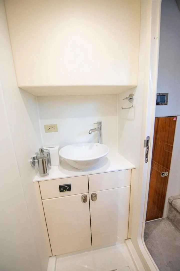 a sink in a bathroom aboard LIQUIDITY Yacht for Sale