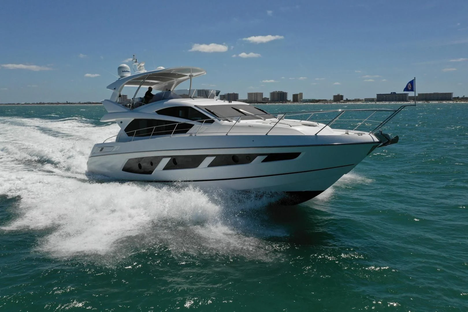 a boat on the water aboard LIQUIDITY Yacht for Sale