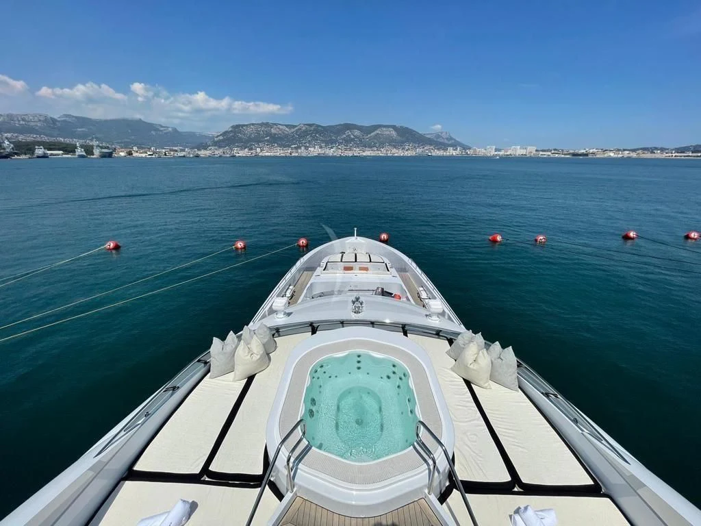 a boat in the water aboard ROCKET Yacht for Sale