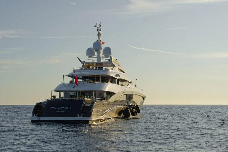 a boat in the water aboard ROCKET Yacht for Sale