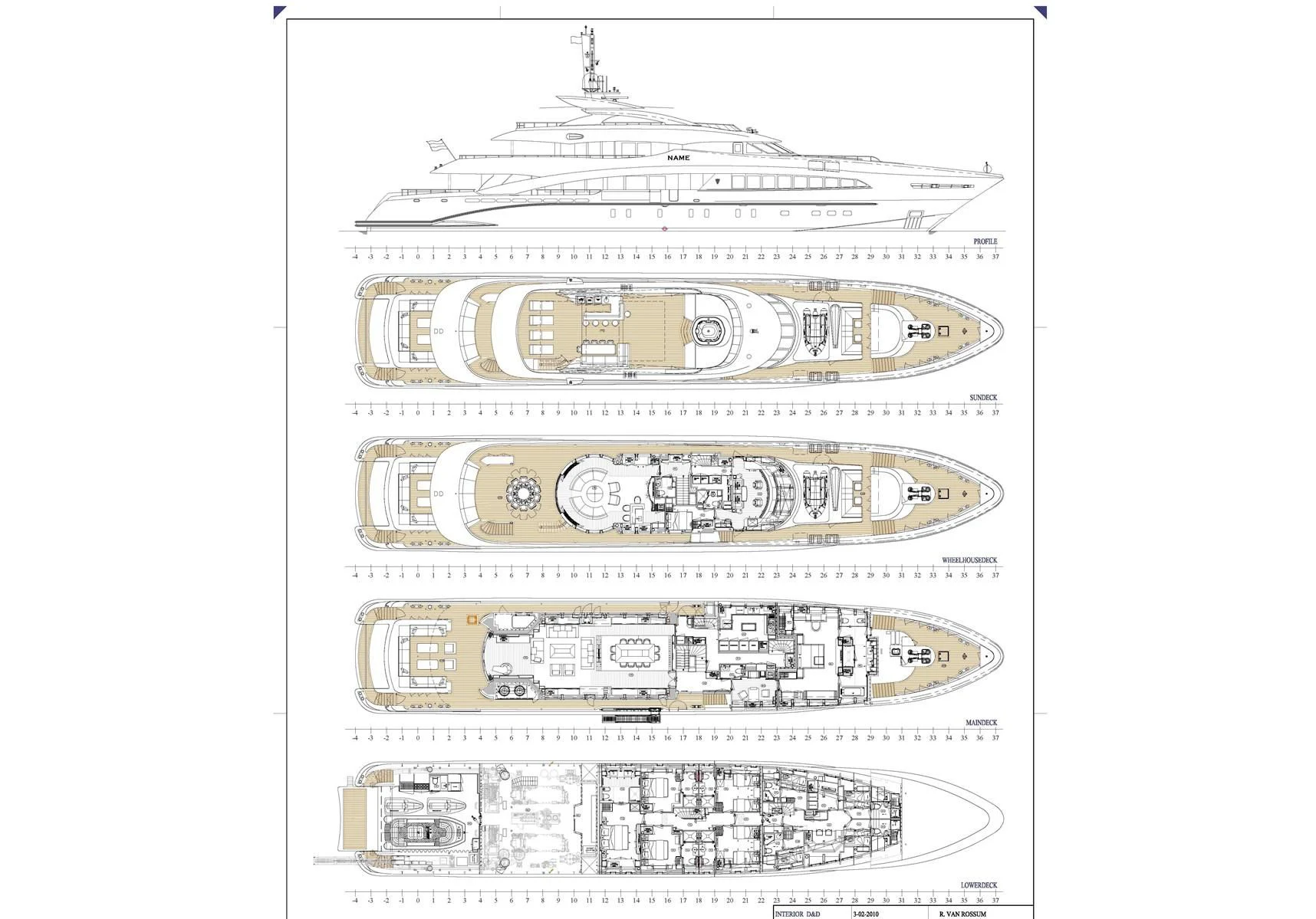 diagram aboard ROCKET Yacht for Sale