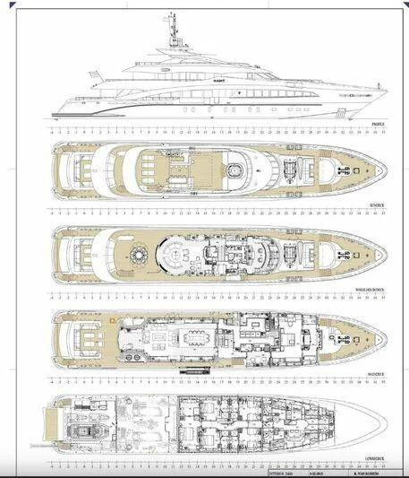 diagram aboard ROCKET Yacht for Sale