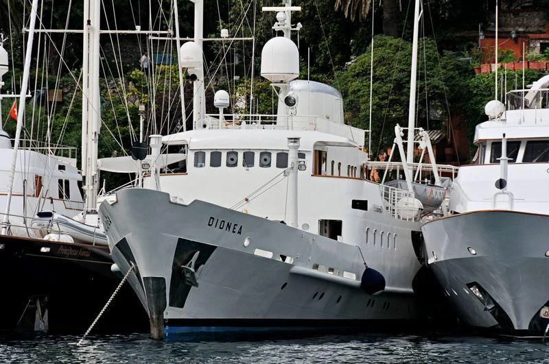 a boat in the water aboard DIONEA Yacht for Sale
