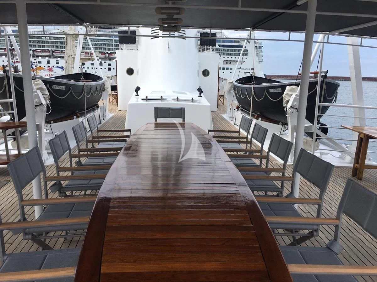 a large room with large machines aboard DIONEA Yacht for Sale