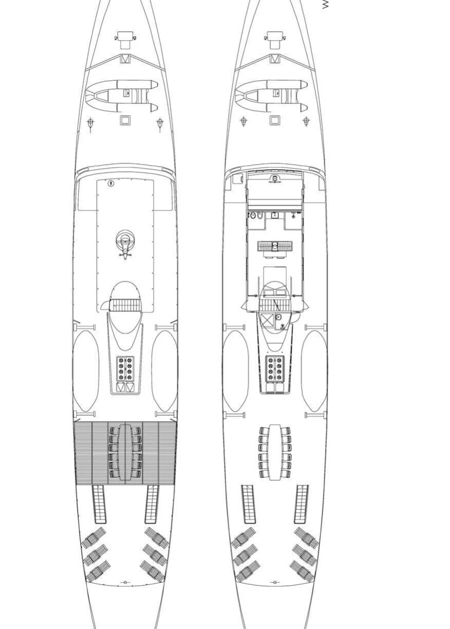 diagram aboard DIONEA Yacht for Sale