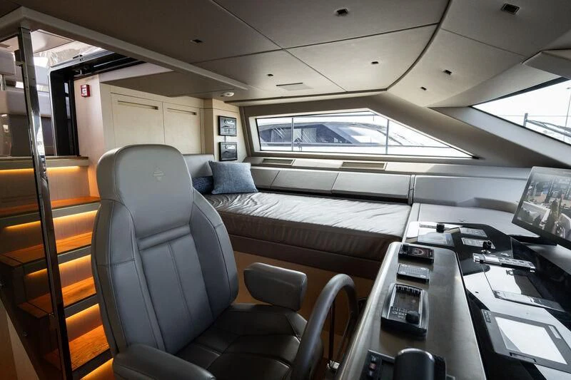 inside of a vehicle aboard ELA & SEA Yacht for Sale