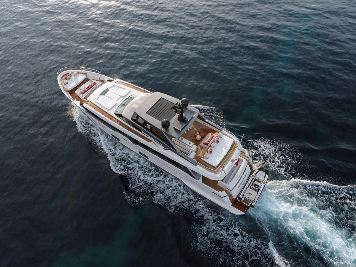 a boat in the water aboard ELA & SEA Yacht for Sale