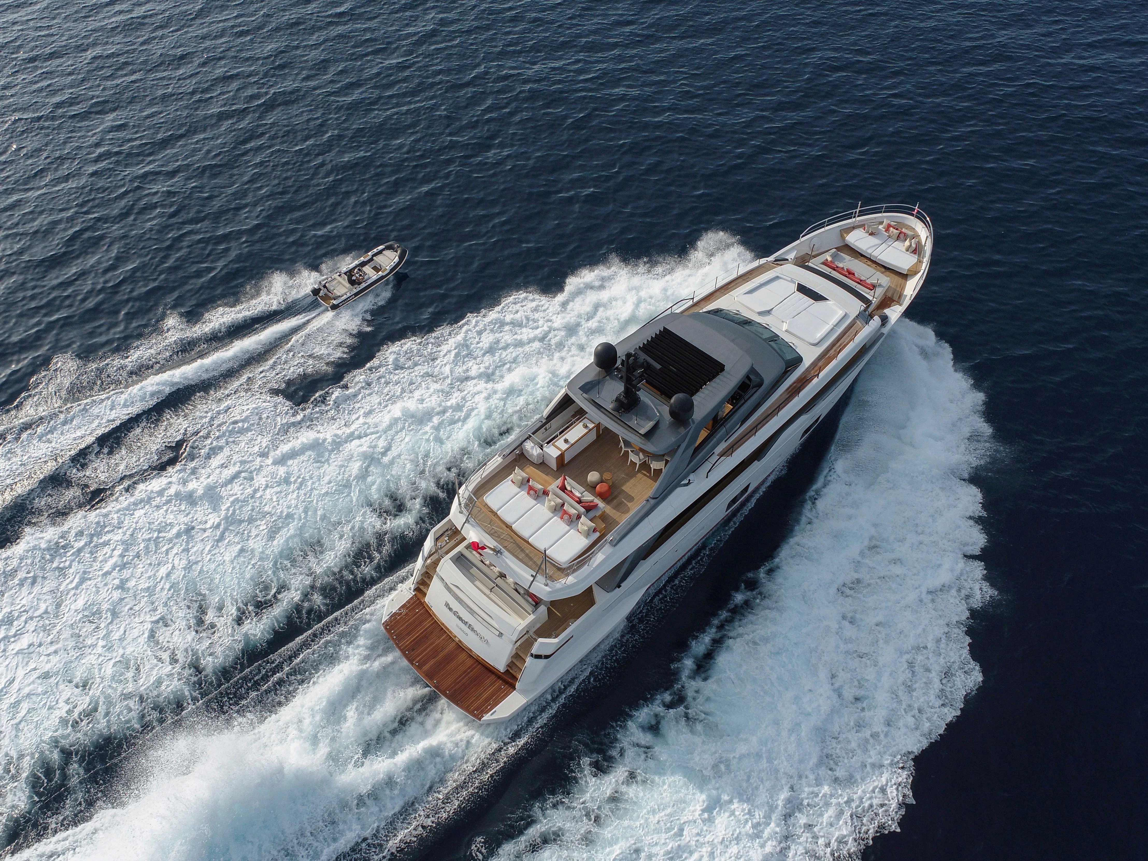 a ship in the water aboard ELA & SEA Yacht for Sale