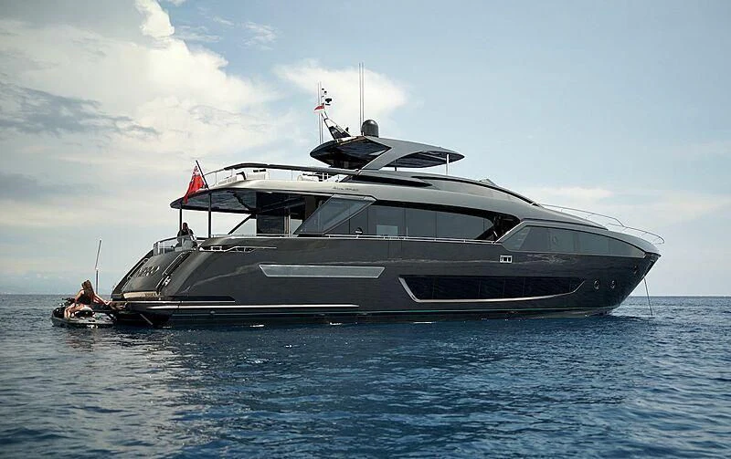 a large boat in the water aboard NERO Yacht for Sale