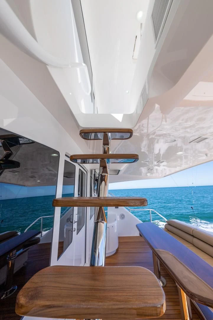 a boat on a body of water aboard AFTER MIDNIGHT Yacht for Sale