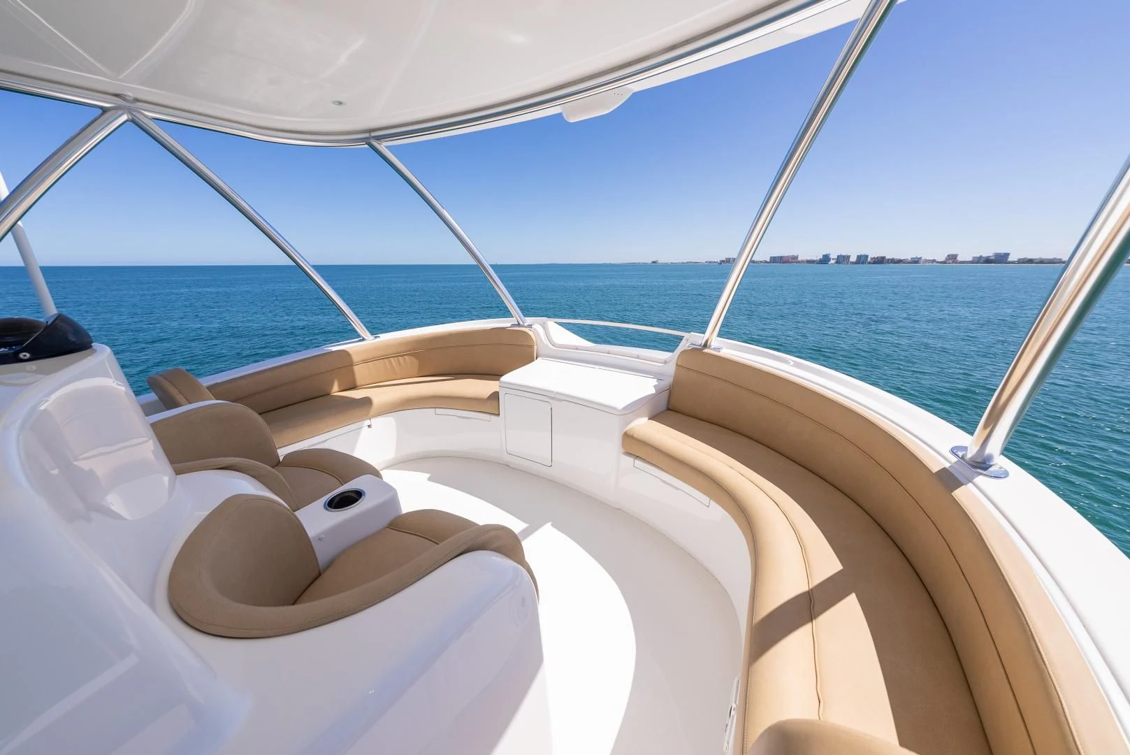 a boat on the water aboard AFTER MIDNIGHT Yacht for Sale