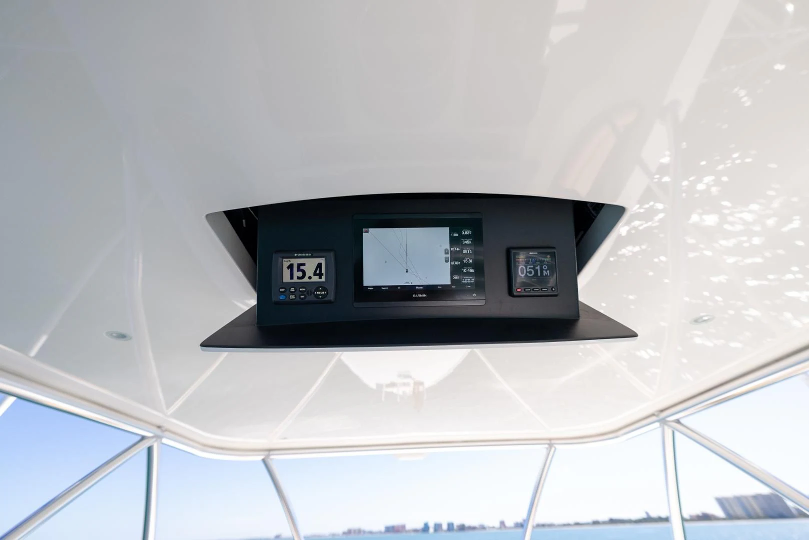 a black rectangular object on a white surface aboard AFTER MIDNIGHT Yacht for Sale