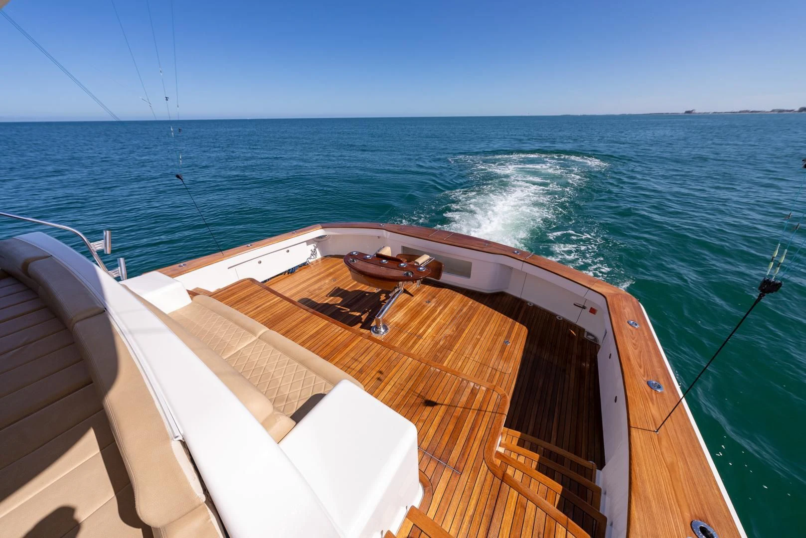 a boat on the water aboard AFTER MIDNIGHT Yacht for Sale