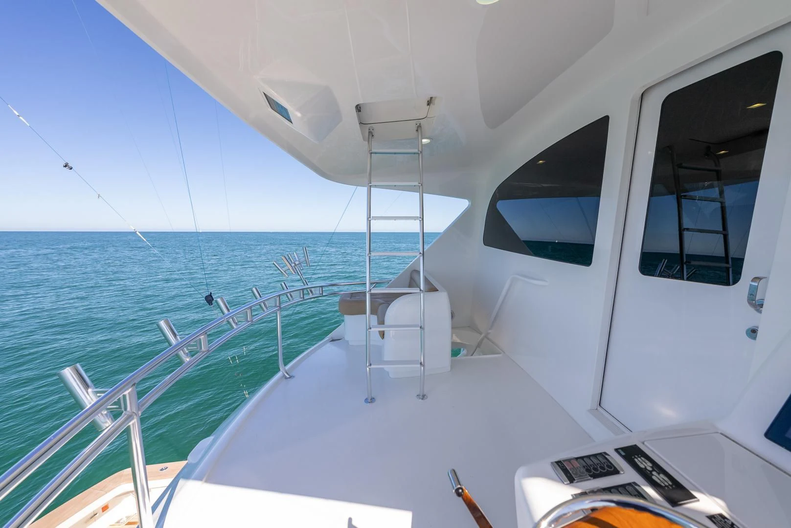 a boat on the water aboard AFTER MIDNIGHT Yacht for Sale
