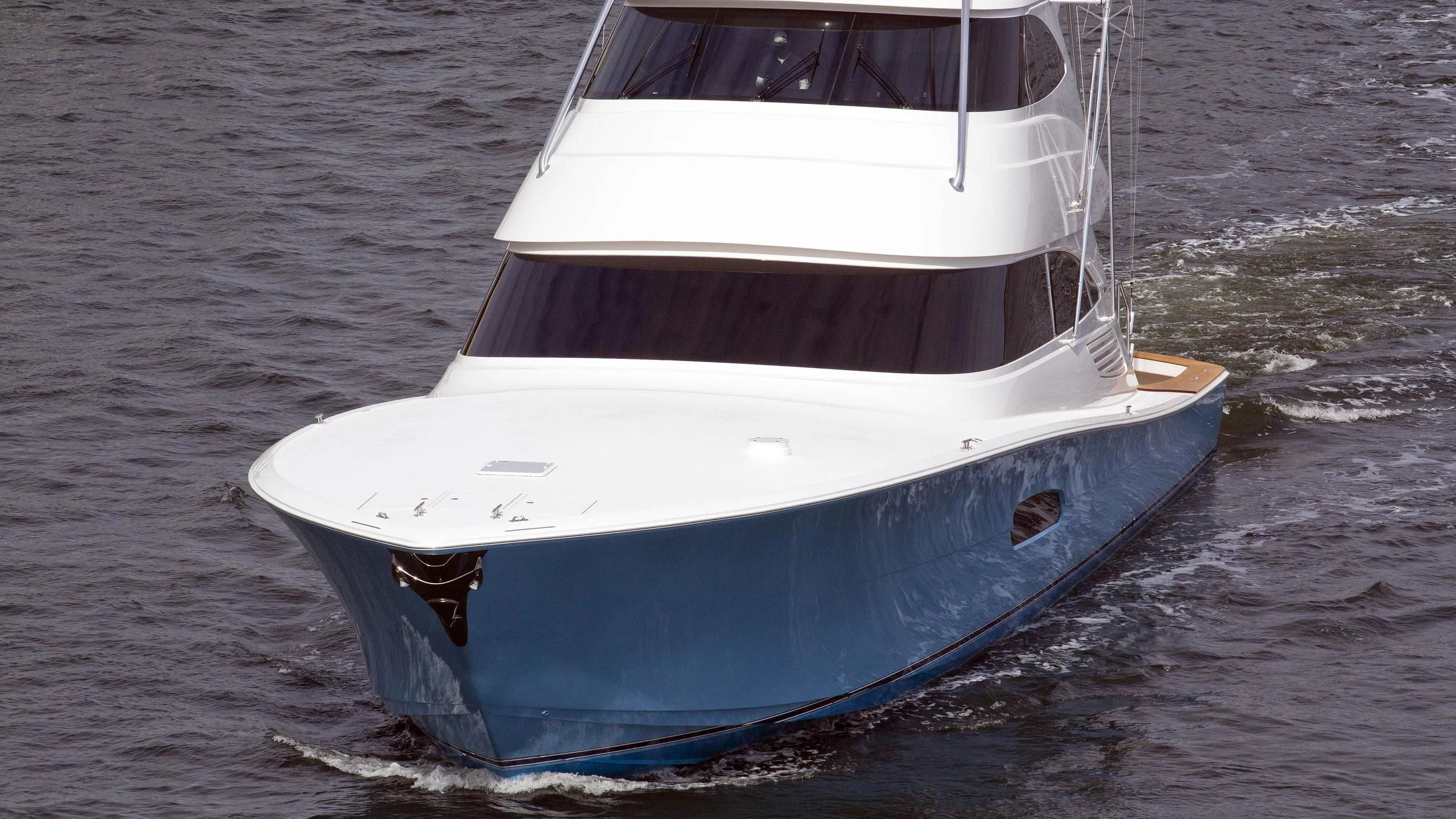 a boat in the water aboard AFTER MIDNIGHT Yacht for Sale