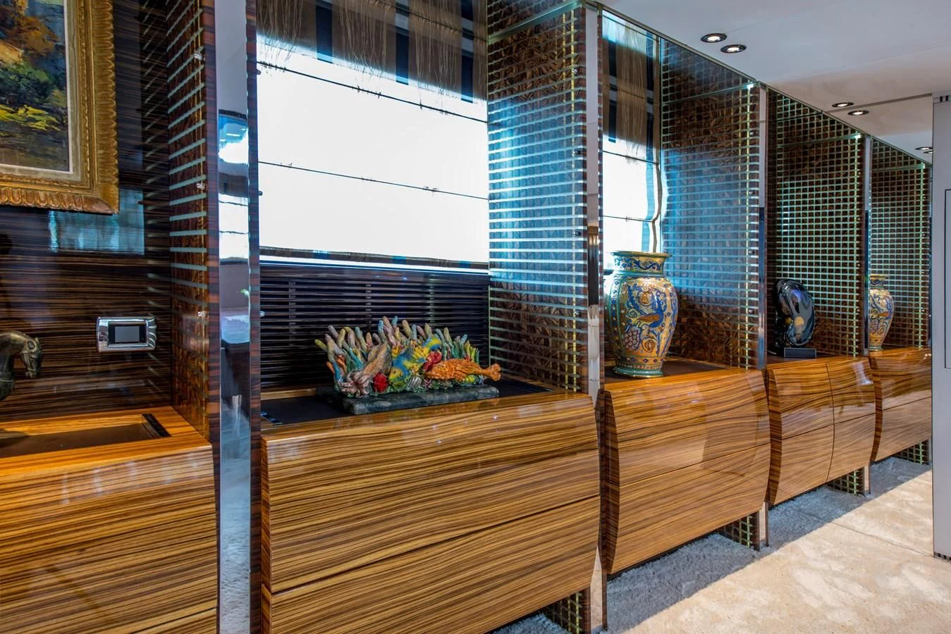 a cage with a cage aboard TIAMAT Yacht for Sale