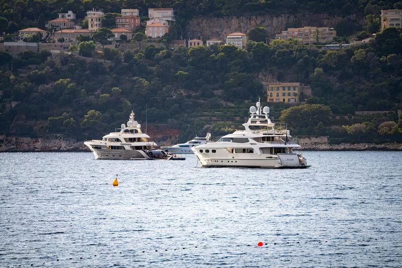 boats in the water aboard TIAMAT Yacht for Sale