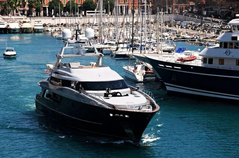 boats in the water aboard TIAMAT Yacht for Sale