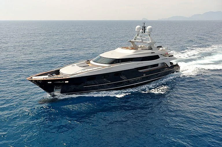 a boat in the water aboard TIAMAT Yacht for Sale