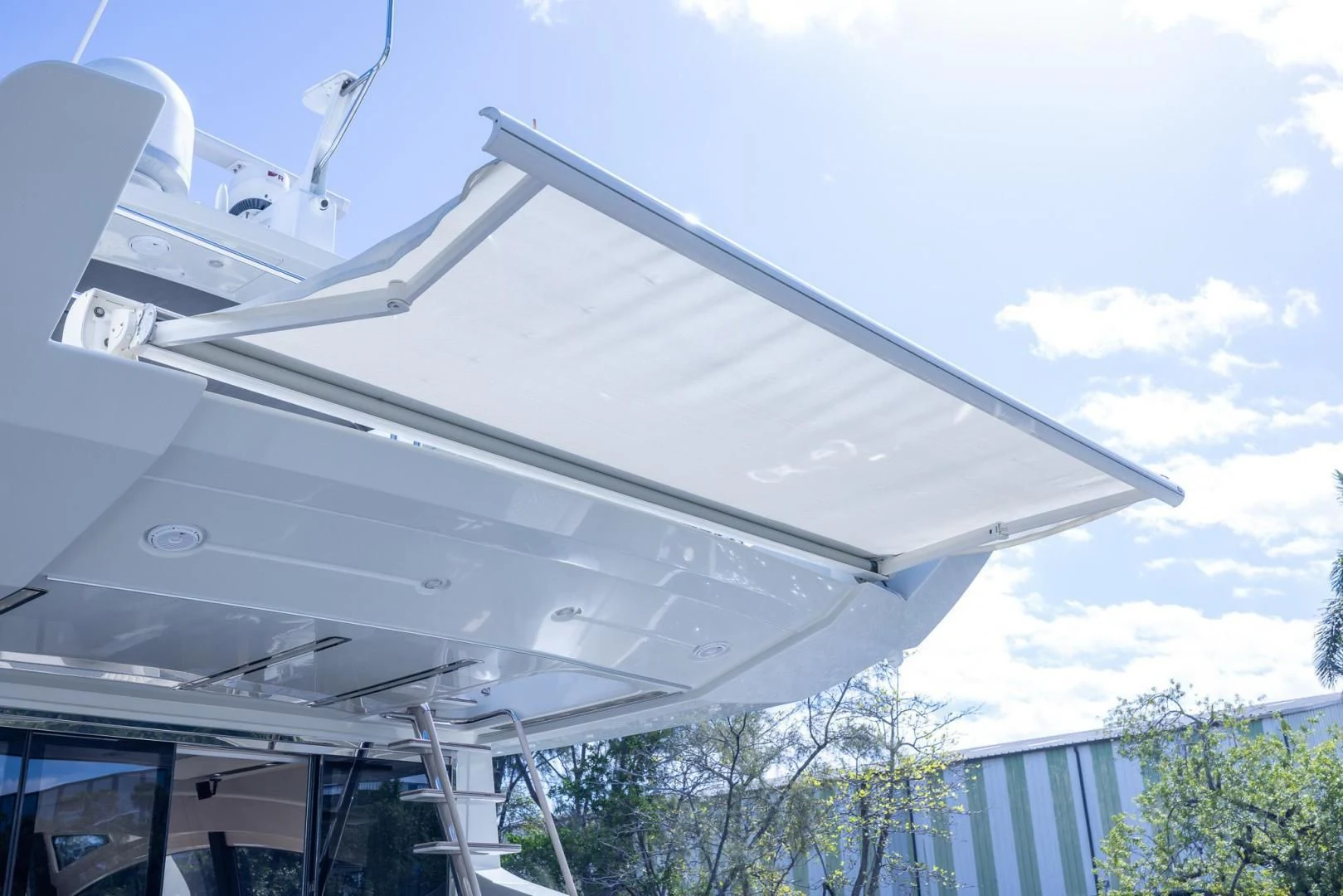 a white satellite dish aboard MEANT TO BE Yacht for Sale