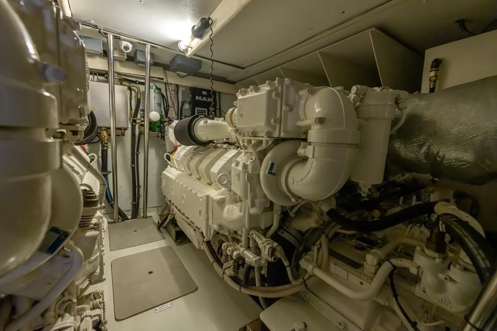 a room with machinery aboard MEANT TO BE Yacht for Sale