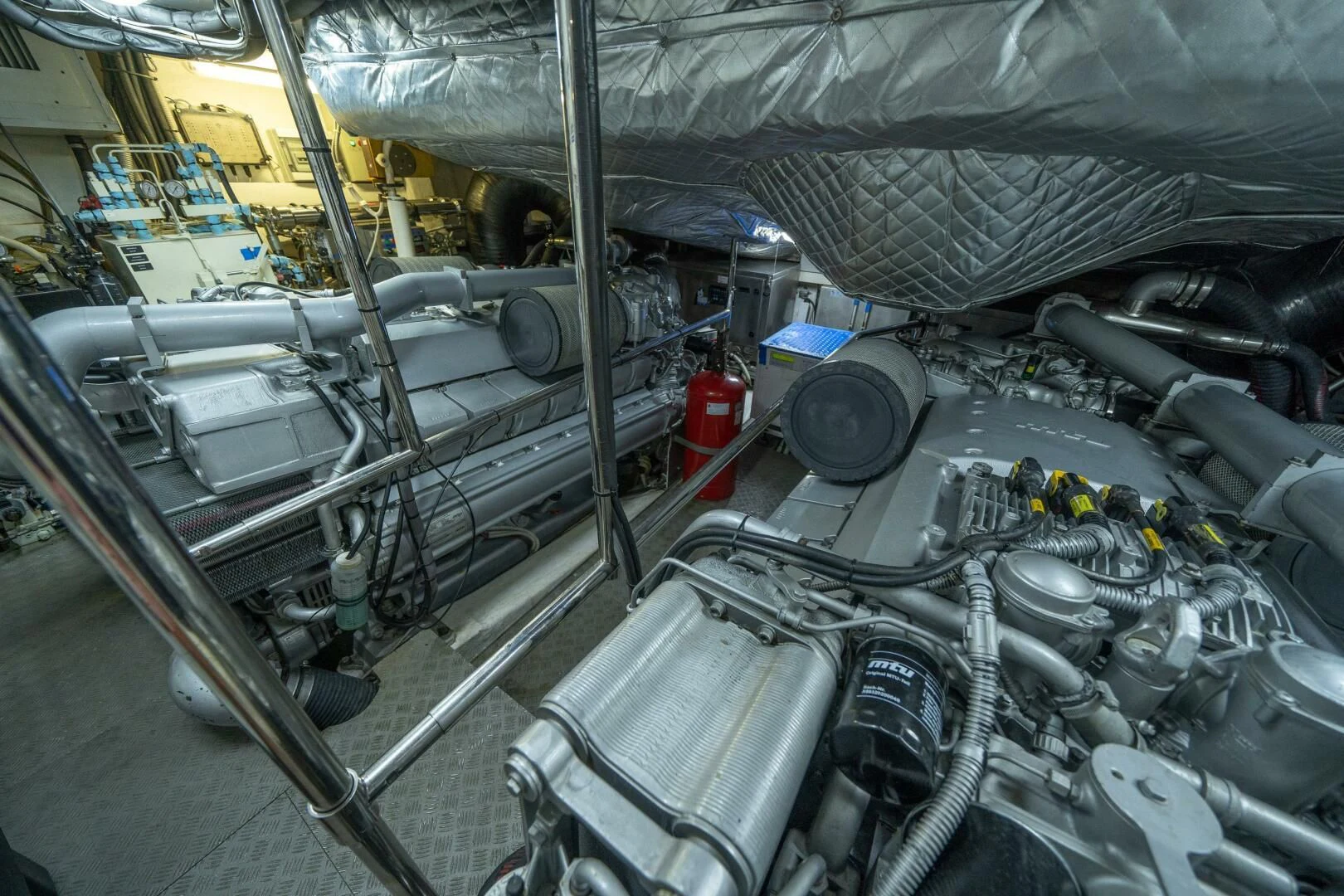 a large group of cars aboard CERSEI Yacht for Sale