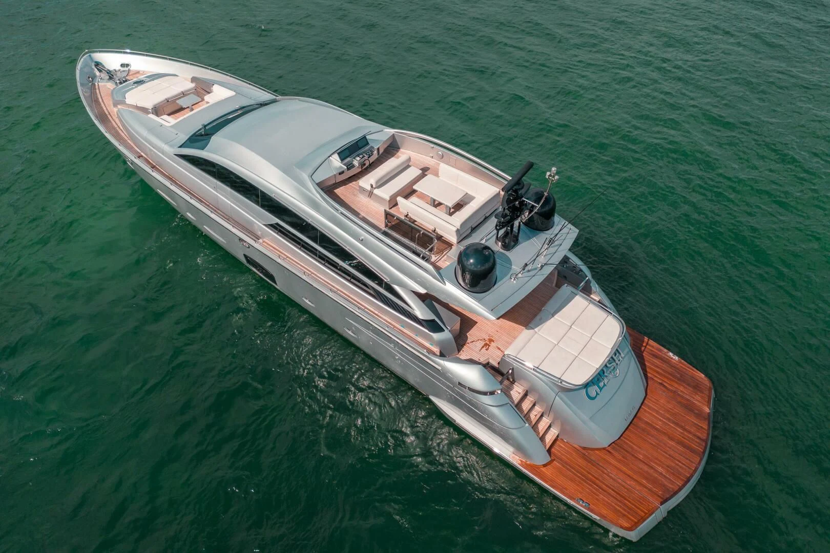 a boat in the water aboard CERSEI Yacht for Sale