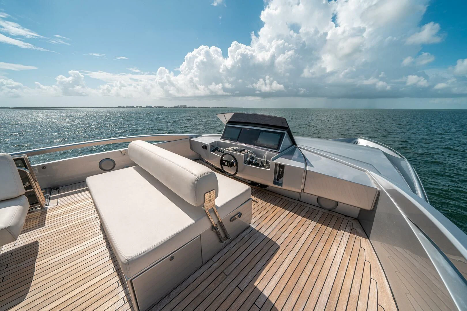 a boat on a deck aboard CERSEI Yacht for Sale