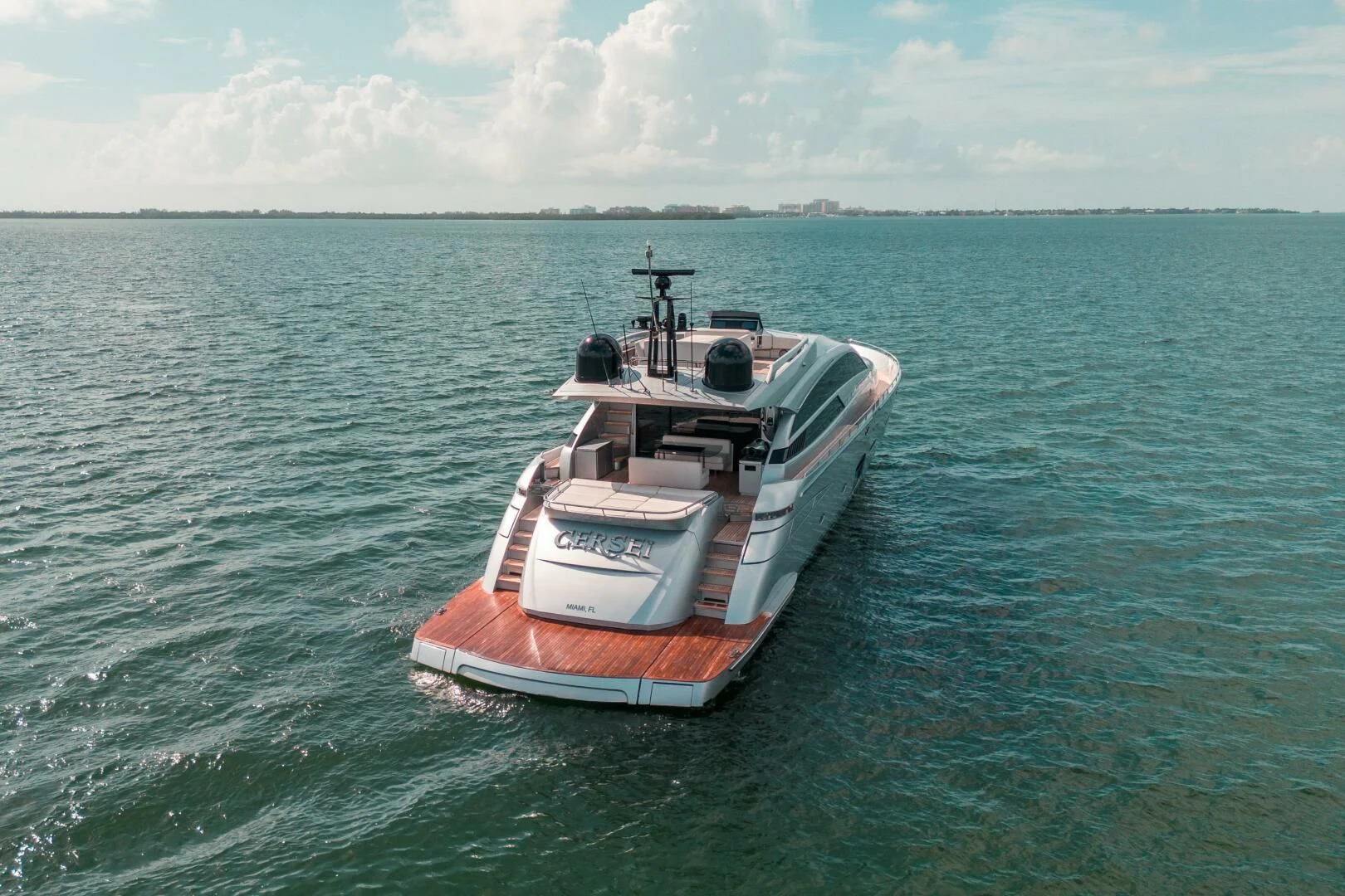 a boat in the water aboard CERSEI Yacht for Sale