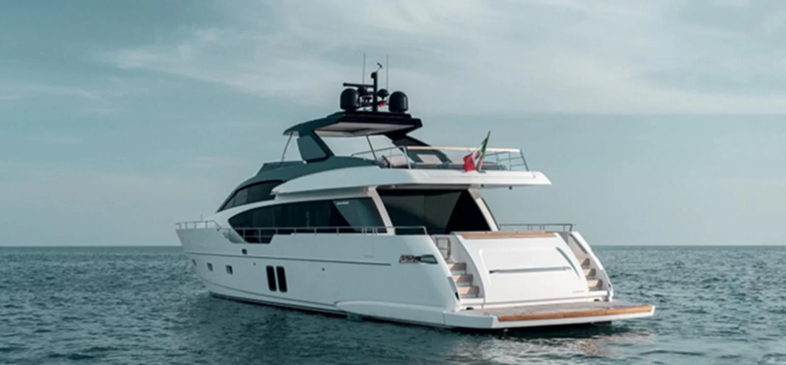 a white yacht in the water aboard SANLORENZO SX88/81 Yacht for Sale
