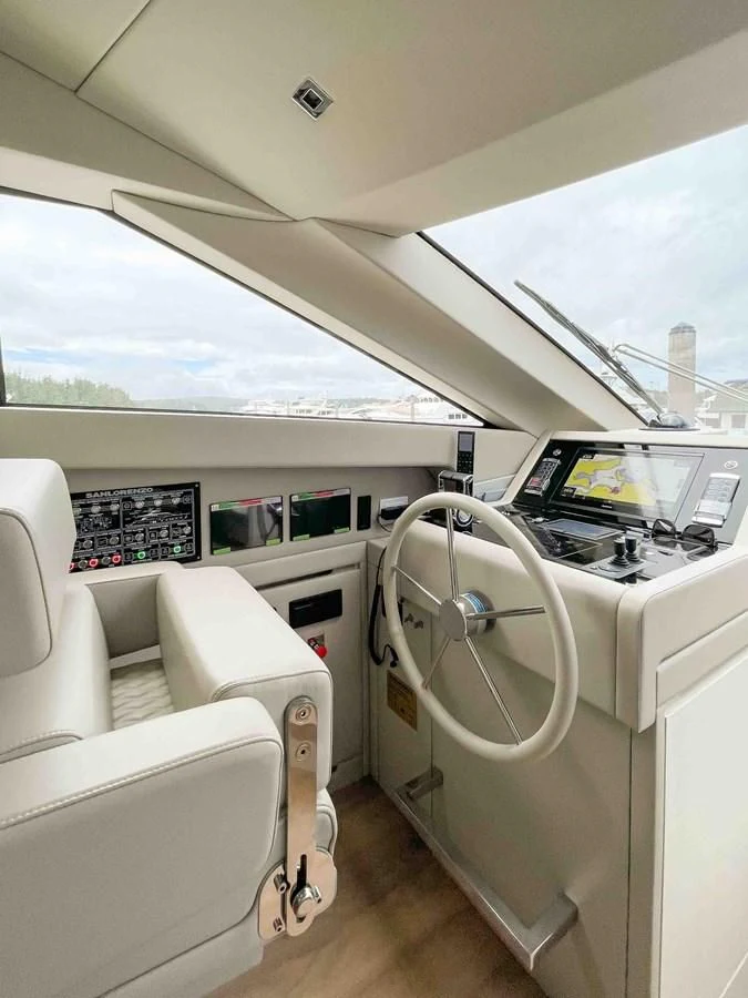 inside of a car aboard SANLORENZO SX88/81 Yacht for Sale