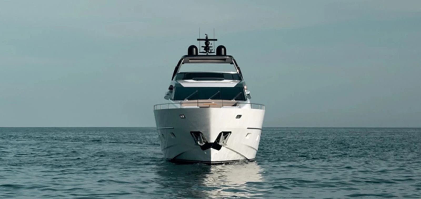 a white boat in the water aboard SANLORENZO SX88/81 Yacht for Sale