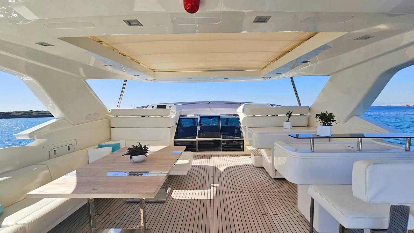 inside of a boat aboard CUSTOM LINE 100 Yacht for Sale