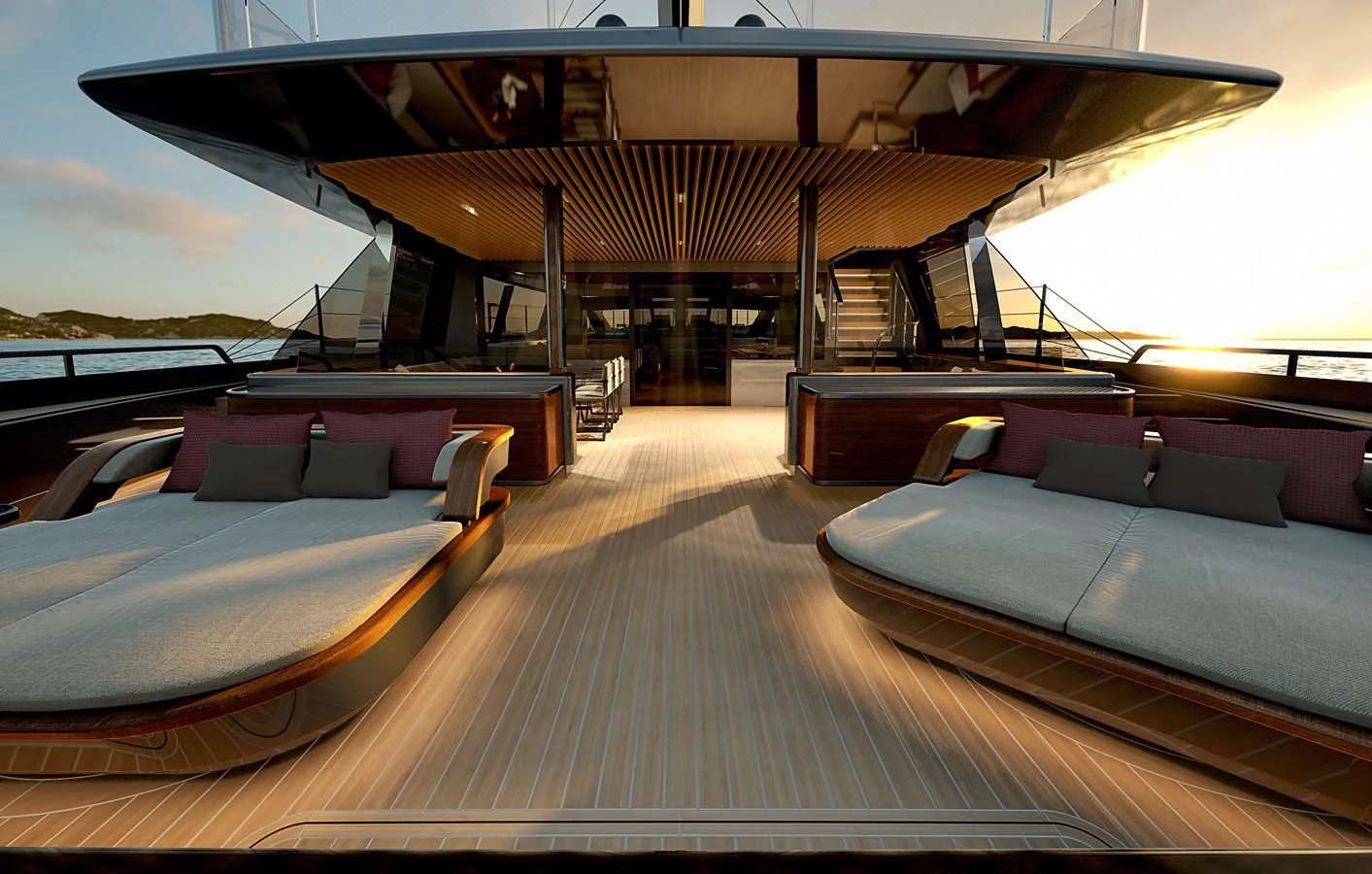 a boat on the water aboard PERINI 47-M Yacht for Sale