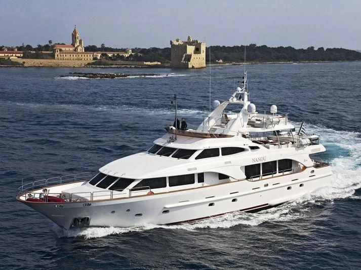 a white yacht in the water aboard MARQUES Yacht for Sale