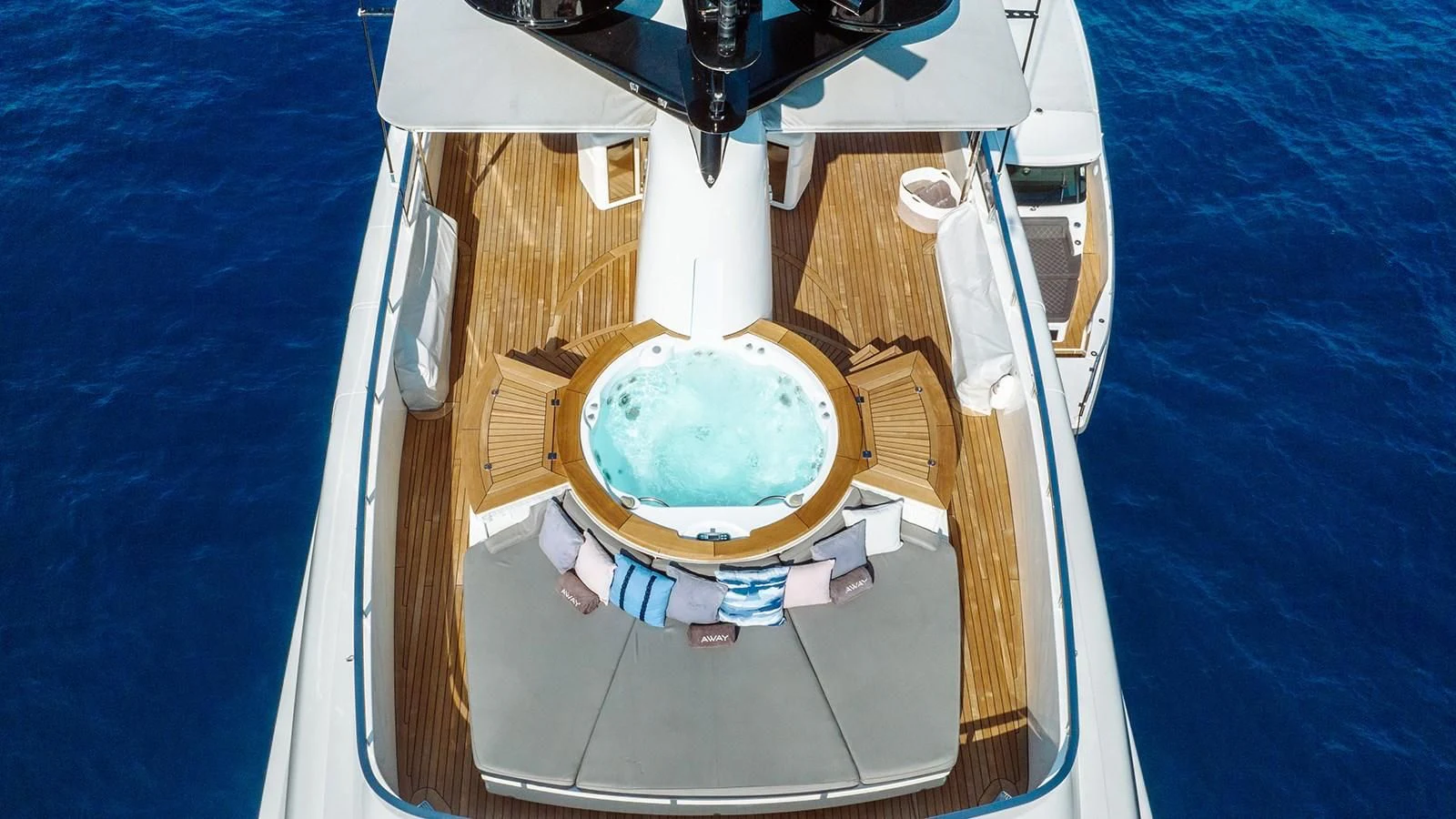 a boat on the water aboard AWAY Yacht for Charter