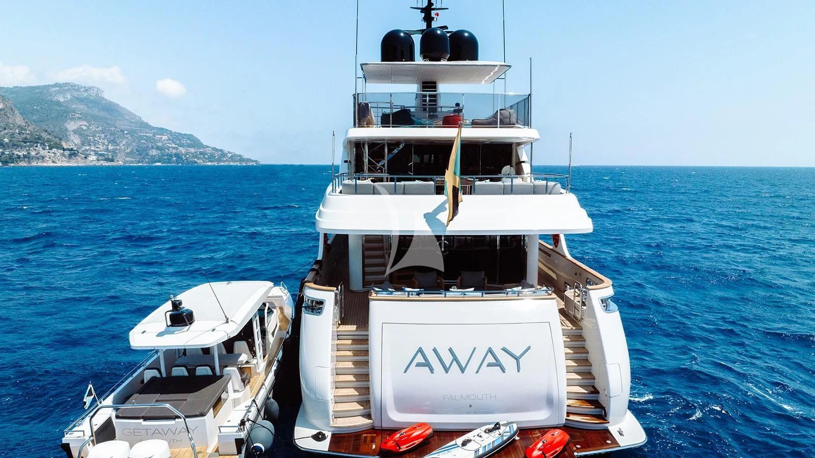 a boat on the water aboard AWAY Yacht for Charter