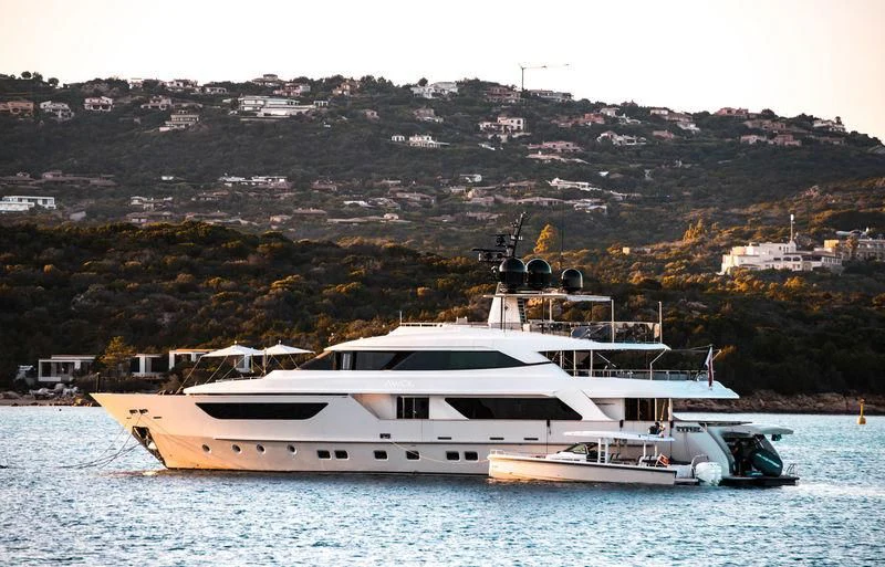 a boat in the water aboard AWAY Yacht for Charter