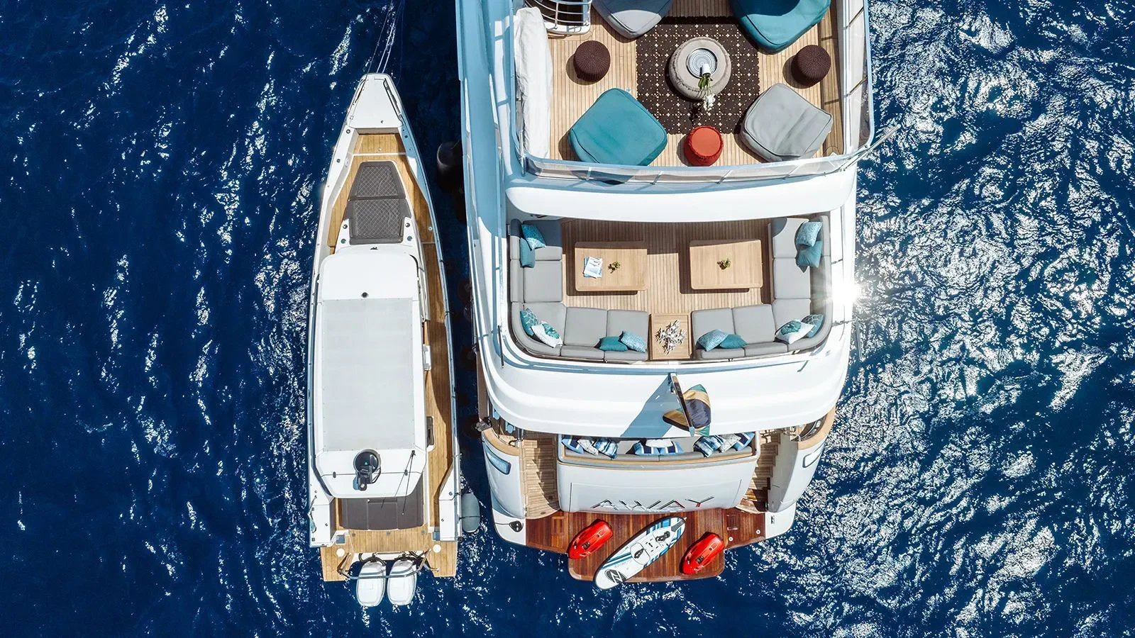 a boat in the water aboard AWAY Yacht for Charter