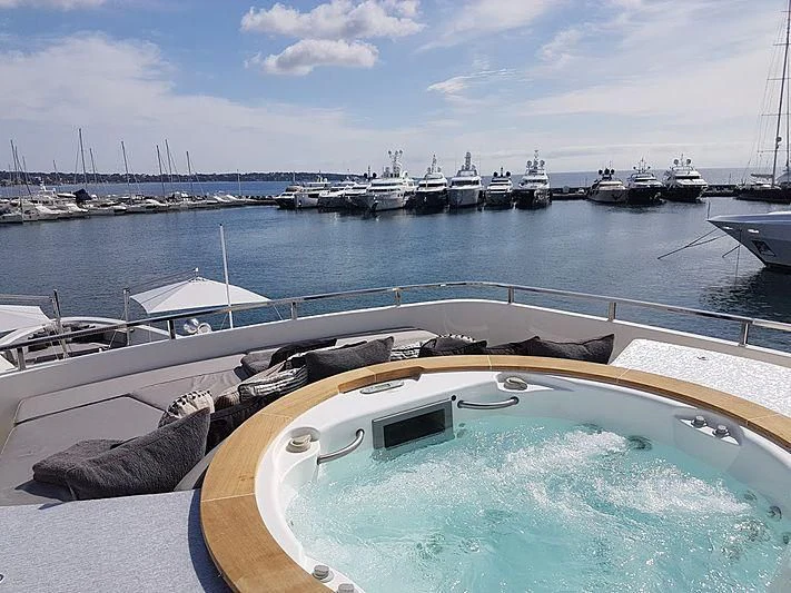 a boat in the water aboard AWAY Yacht for Charter
