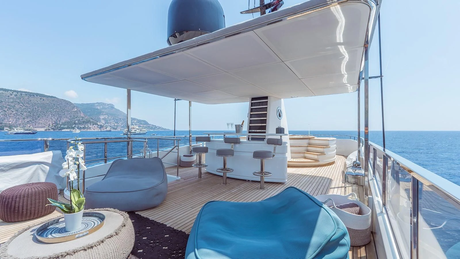 a boat on the water aboard AWAY Yacht for Charter