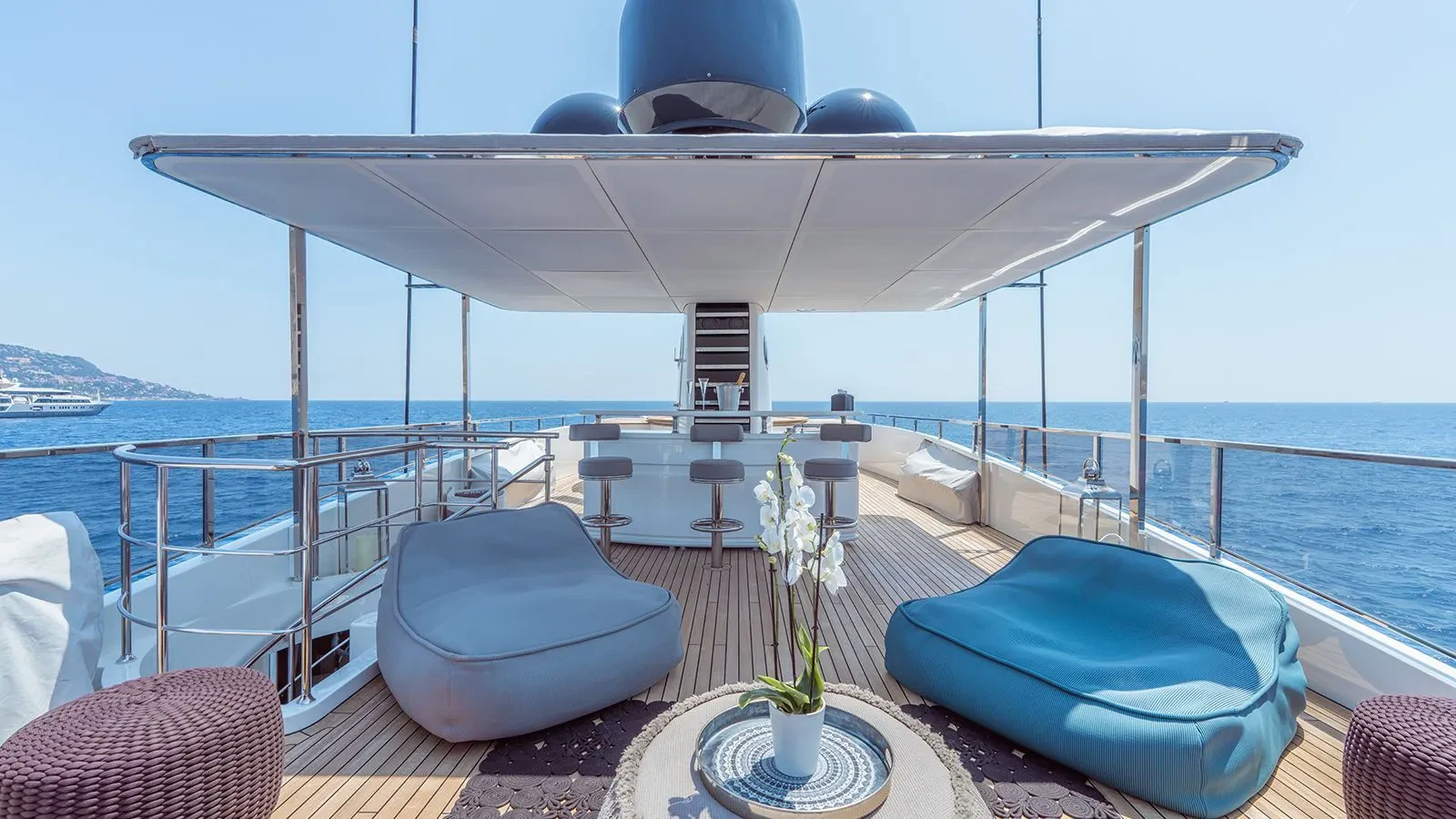 a boat on the water aboard AWAY Yacht for Charter