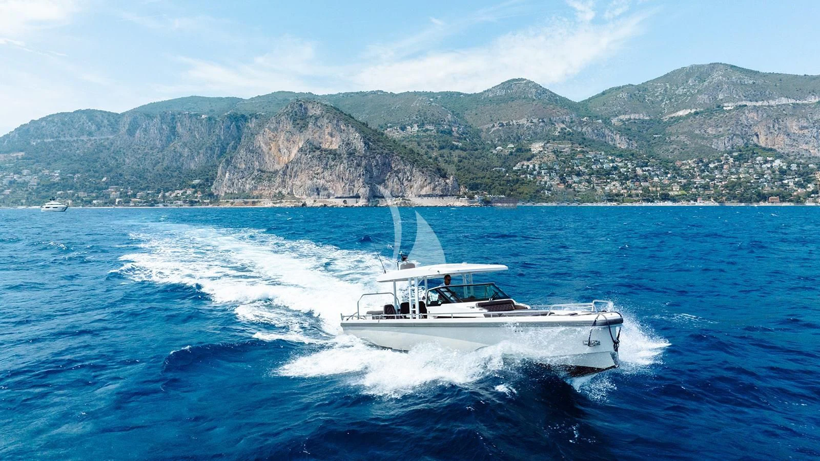 a boat on the water aboard AWAY Yacht for Charter